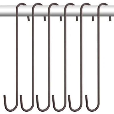 Image of 6 Pack heavy duty s hooks,Brown strong metal big hooks for hanging plants or large items as potted plants,garden tools,bird cages,animal feeders