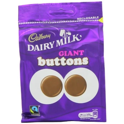Image of Cadbury Dairy Milk Chocolate Giant Buttons 119 Grams (Pack of 5)