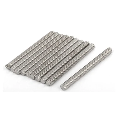 Image of sourcingmap M6 x 65mm 304 Stainless Steel Fully Threaded Rod Bar Studs Silver Tone 10 Pcs