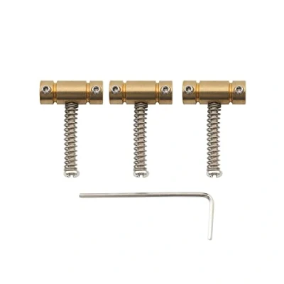 Image of Musiclily Pro 21mm Barrel Brass Telecaster Saddles for Fender Squier Tele Style Electric Guitar, Original Color (Set of 3)