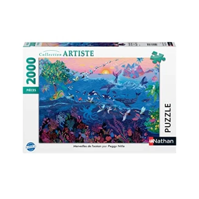 Image of Puzzles Nathan 4005556873135 2000 Piece Jigsaw Puzzle Wonderful of the Ocean/Peggy Nille Adult