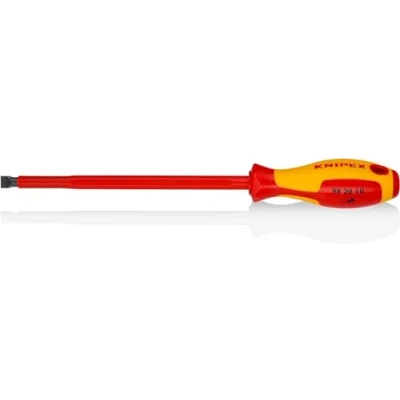 Image of Knipex Screwdrivers for slotted screws burnished, insulating multi component handle, VDE tested 320 mm 98 20 10