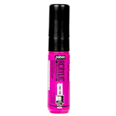 Image of Pébéo 201743 Acrylic Marker Pen 5 15mm Tip Neon Pink