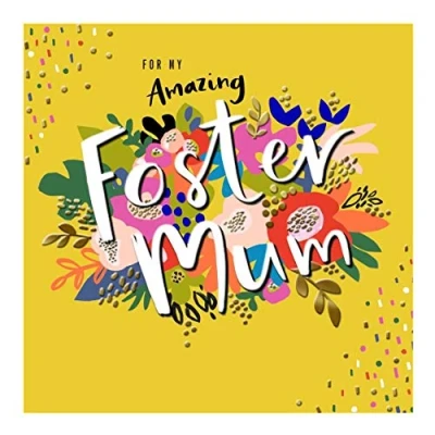 Image of Hallmark Birthday Card for Foster Mum Contemporary Floral Design