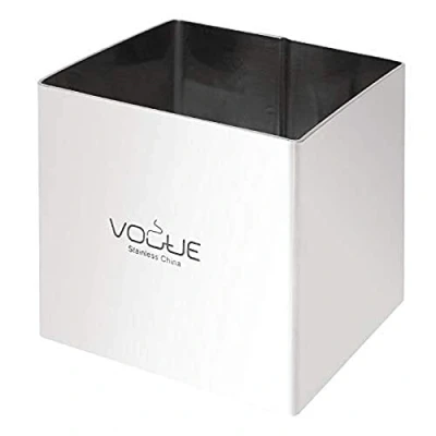 Image of Vogue Square Mousse Rings 6X6X6cm Stainless Steel Extra Deep Cake Cutter Mould, Silver