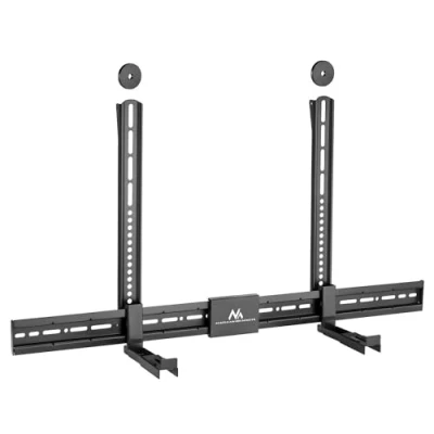 Image of Maclean MC 465 Universal Soundbar Bracket up to 15 kg Speaker Mount for VESA Mounting Under or Over TV Wall Adjustable Depth: 86 155 mm
