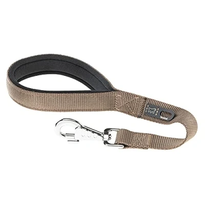 Image of Ferplast DAYTONA GM Extra Resistant Dog Lead Soft Padded Handle Practical Hygienic Bag Holder Anti Abrasion Italian Design 45 x 2.5 cm, Brown