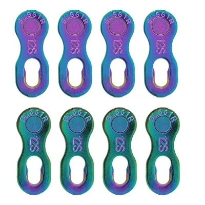 Image of Keenso 4 Pair Bike Chain Link, Steel Bicycle 12Speed Missing Link Connector parts Cycling Accessory(Colorful) Bicycles and spare