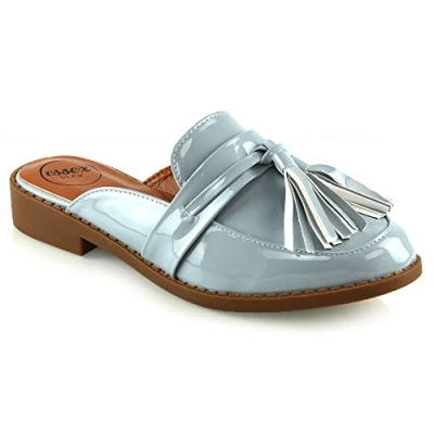 Image of Womens Backless Loafers Mule Ladies Tassel Slip On Slider Casual Shoes Size 3 8