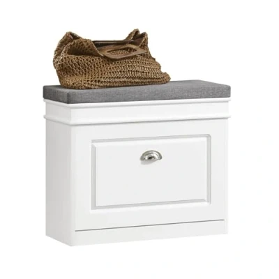Image of SoBuy Hallway Shoe Bench Rack Cabinet with Seat Cushion and Flip drawer Grey W61 x D24 H51cm FSR82 K HG