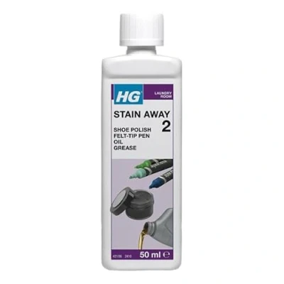 Image of HG stain away no. 2 for stains caused by marker pens, grease, oil, shoe polish, etc.