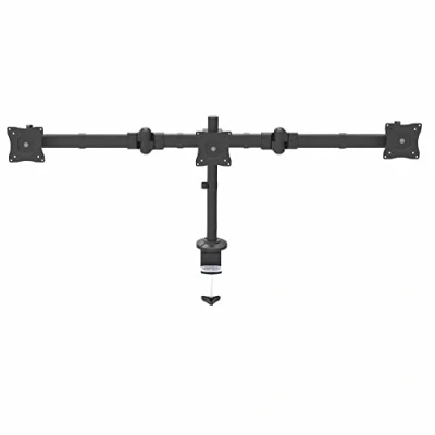 Image of StarTech.com Desk Mount Triple Monitor Arm Ergonomic VESA 3 up to 27&quot; Articulating &amp; Height Adjustable Pole Tilt/Swivel/Rotate LCD/LED Screen Clamp/Grommet (ARMTRIO)