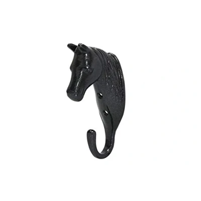 Image of Shorefields No.5371 Horse Head Single Stable/Wall Hook (Black)