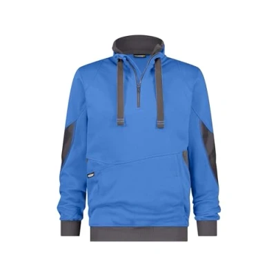 Image of DASSY® Stellar Sweatshirt maat M AZURE BLUE/ANTHRACITE GREY