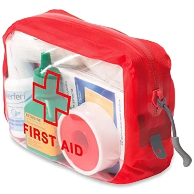 Image of Exped Clear Cube First Aid Red (Small), Yellow, Check in, X