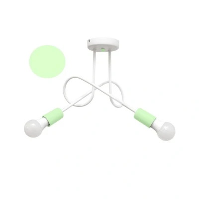 Image of Helam Oxford Multi Arm Semi Flush Ceiling Light White, Minth 38cm
