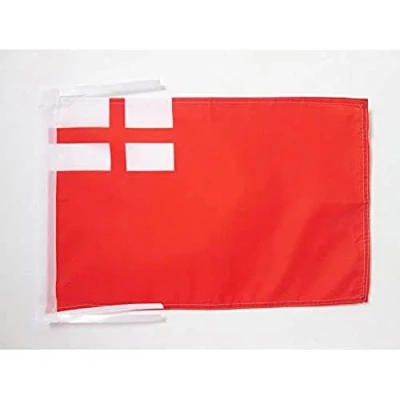Image of AZ Flag British 1620 1707 Red Ensign 18&#039;&#039; x 12&#039;&#039; 100% Polyester United Kingdom historic Small Banner with Two Cords Fade Resistant Vivid Colors 18x12 in 45x30 Cm