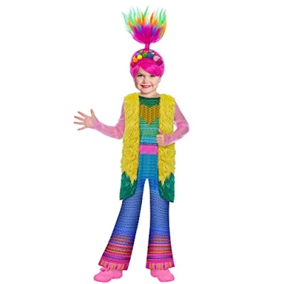 Image of (PKT) (9906446) Child Girls Poppy Finale Costume Trolls Movie 2 (4 6yr) World Tour