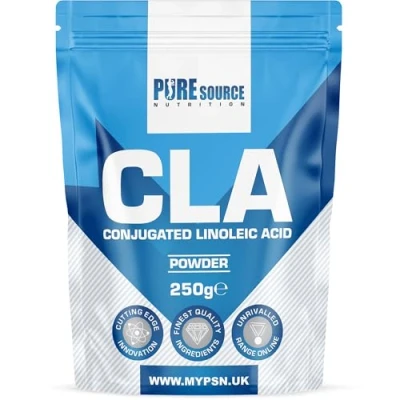 Image of CLA Powder, Conjugated Linoleic Acid Unflavoured Diet Keto Weight Loss Supplements Vegan Powder Better Than Softgels, Capsules by Pure Source Nutrition (250g, Unflavoured)