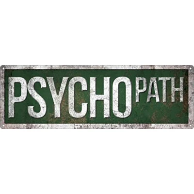 Image of Grindstore Psycho Path Slim Tin Sign 30.5 x 10.1cm