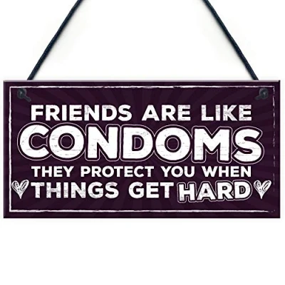 Image of RED OCEAN Funny Rude Friendship Sign Novelty Birthday Hanging Plaque Keepsake Gifts For Her
