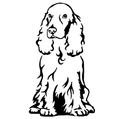 Image of Car Sticker, Cocker Spaniel Dog Body Window Sticker PET Decal Styling Truck Decoration Black