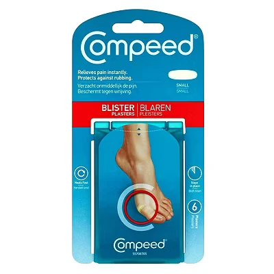 Image of Compeed Small Size Blister Plasters, 6 Hydrocolloid Foot Treatment, Heal fast, Packaging May Vary