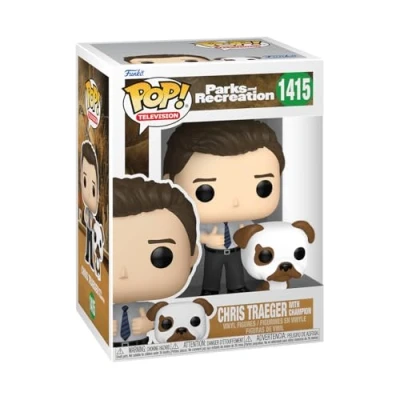 Image of Funko POP! &amp; Buddy: Parks Recreation Chris Champion and Collectable Vinyl Figure Gift Idea Official Merchandise Toys for Kids Adults TV Fans