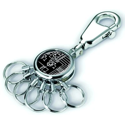 Image of Troika Keyring, 9 cm, Silver/Black KYR01 A028