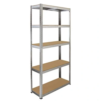 Image of ANSIMIDA Garage Shed Racking Shelving Unit Heavy Duty Storage Shelf 175KG Per 875KG Capacity 5 Tier, 150cm x 70cm 30cm Steel &amp; MDF Boltless Shelves For Workshop, Shed, Office