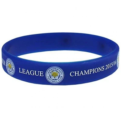 Image of Leicester City FC Official Football Gift Silicone Wristband Champions A Great Christmas/Birthday Idea For Men And Boys