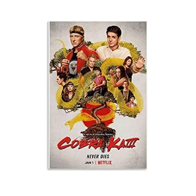 Image of KKMM Cobra Kai Season 3 (2021) Classic American Drama Poster Decorative Painting Canvas Wall Art Living Room Posters Bedroom 20x30inch(50x75cm)