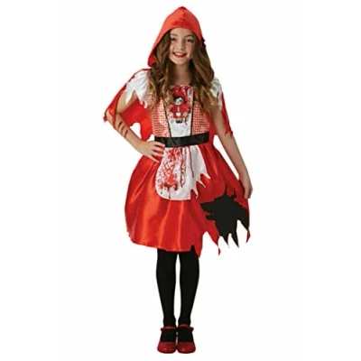 Image of Rubie&#039;s Official Dead Riding Hood Halloween Fairytale Horror Girls Costume, Childs Size Large Age 7 8 Years