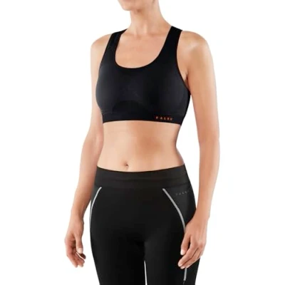 Image of FALKE Women&#039;s Madison Low Support W SB Functional Yarn For Impact Activities 1 Piece Sports Bra, Black (Black 3000), S