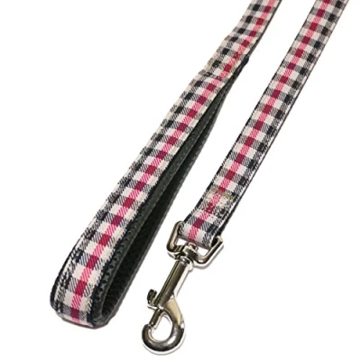 Image of Rosewod Check Dog Lead, 3/4 x 40 inch, Red