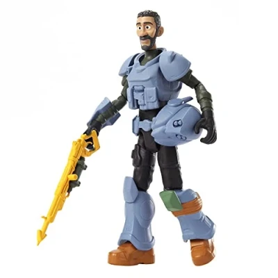Image of Buzz Lightyear Disney and Pixar Junior Zap Patrol Mo Morrison Authentic Action Figure 5 Inch Scale, 10 Posable Joints, Shooter &amp; Helmet, Collector Gift 4 Years Up, HHJ83