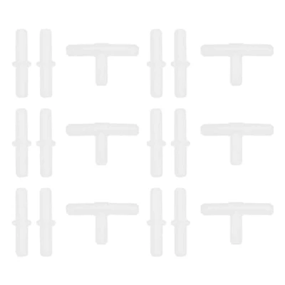 Image of ECSiNG 30PCS Aquarium Airline Connectors Air Line Tube Plastic Connector Staight I T for 4/6mm Pump Fish Tank Pond