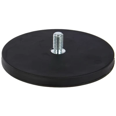Image of Ganter Normelemente Holding Magnets with Threaded Pin and Rubber Coating GN 51.3 ND 88 SW Neodymium, Iron, Boron Pack of 1