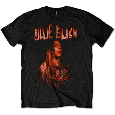 Image of Billie Eilish Spooky Logo Official Tee T Shirt Mens Unisex (Small) Black