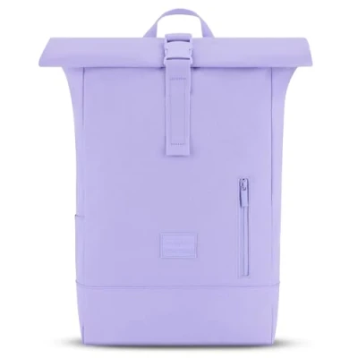 Image of JOHNNY URBAN Roll Top Backpack Women &amp; Men Lilac Robin Medium Durable Rolltop Daypack Casual Rucksack Day Bag 16 Inch Laptop Compartment Water Repellent