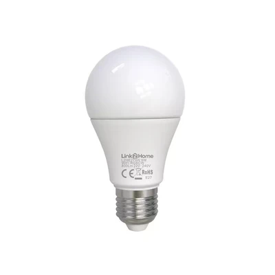 Image of Link2Home E27/60W Equivalent WiFi LED Lamp, Smart Light Bulb with RGB Multicolour Settings Dimmable Alexa and Google Voice Control
