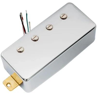 Image of Artec MVBA4 Alnico 5 Covered Humbucker Neck Pickup 8.6K for LP or EPI Style 4 String Electric Bass, Chrome