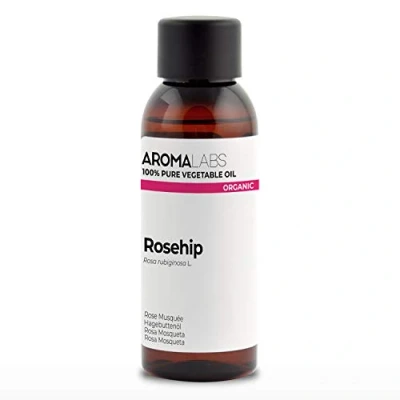 Image of ORGANIC ROSEHIP Oil 50ML 100% Pure, Natural, Cold Pressed And Cosmos Certified AROMA LABS (French Brand)