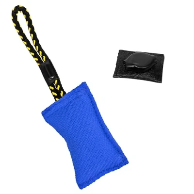 Image of DINGO GEAR WWW.DINGOGEAR.COM 1977 Magnetic Set for the Dog Training: Encased Magnet and Blue Nylcot Bite Tug