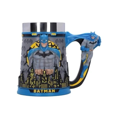 Image of Nemesis Now Batman The Caped Crusader Tankard 15.5cm, Resin, Officially Licensed DC Merchandise, Beer Mug, Cast in Finest Expertly Hand Painted, Removable Insert
