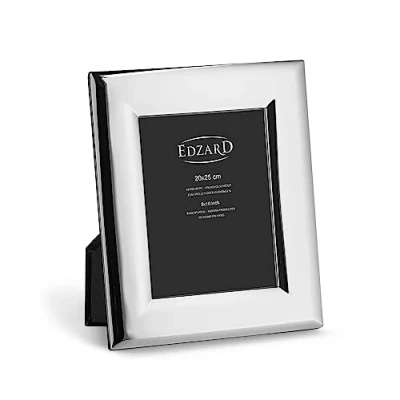 Image of Edzard Photo Frame Positano, 8x10 inch (20x25 cm), Silver Plated Picture Frame, Tarnish Protected