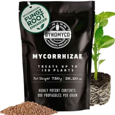 Image of DYNOMYCO Mycorrhizal Inoculant Plant Growth &amp; Root Treatment Concentrated Mycorrhiza Formula Boosts Nutrient Mycorrhizae Food for Resilience, Strength Fertilizer (750g / 26.5oz)