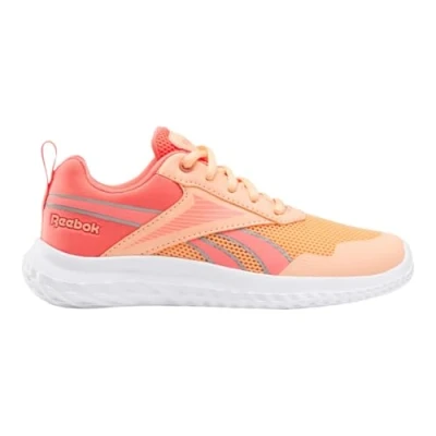 Image of Reebok RUSH Runner Road running shoes for kids, Size: 65, Sunkissed orange/sunset coral/white