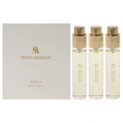 Image of Swiss Arabian Rose 01 For Unisex 3 x 1 oz EDP Spray (Refill)
