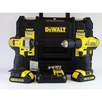 Image of DEWALT 18V Cordless XR LI ION Combi Drill &amp; Impact Driver Twin Pack DCZ298S2T